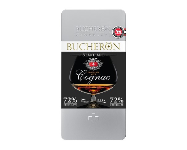 Шоколад BUCHERON Горький с коньяком 100г ж/б / интернет-магазин напитков Лоза в Улан-Удэ