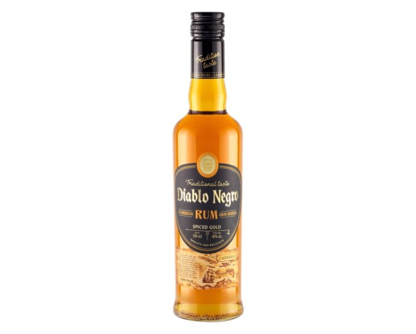 Спиртной напиток России Ром ДИАБЛО НЕГРО Спайсед Голд 40% 500мл / интернет-магазин напитков Лоза в Улан-Удэ