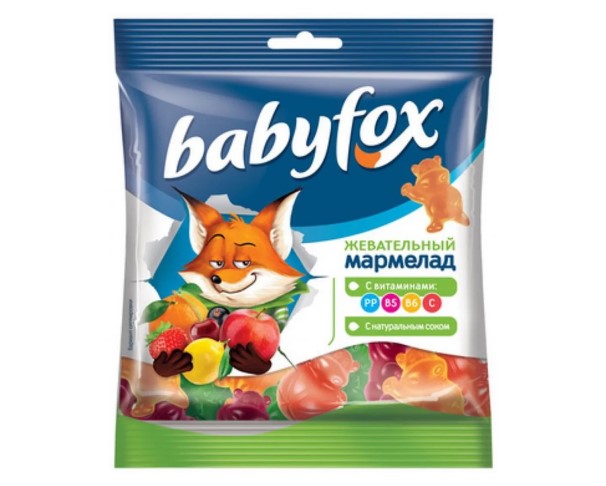 Жевательный мармелад Бэби Фокс Бегемоты 70г / интернет-магазин напитков Лоза в Улан-Удэ