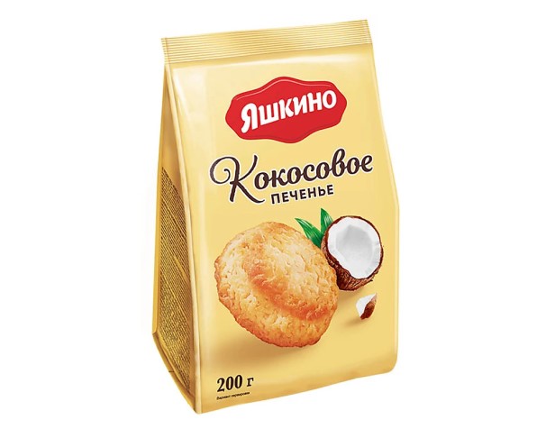 Печенье сдобное ЯШКИНО Кокосовое 200г / интернет-магазин напитков Лоза в Улан-Удэ