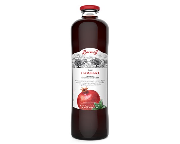 Сок БАРИНОФФ Гранатовый с сах 1л / интернет-магазин напитков Лоза в Улан-Удэ