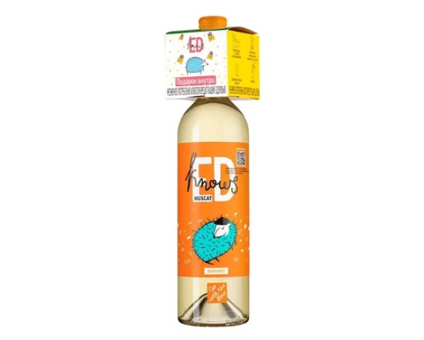 Вино ЭД НОУЗ Мускат белое полусладкое 12% 750мл / интернет-магазин напитков Лоза в Улан-Удэ