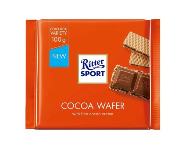 Шоколад RITTER SPORT молочный вафля и какао-мусс 100г / интернет-магазин напитков Лоза в Улан-Удэ