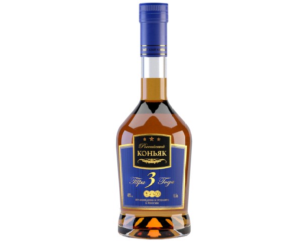 Коньяк России ШЕРЕМЕТЬЕВСКИЙ КВЗ Три года 40% 500мл / интернет-магазин напитков Лоза в Улан-Удэ
