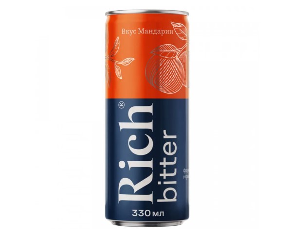 Вода газ. РИЧ Биттер мандарин 330мл ж/б / интернет-магазин напитков Лоза в Улан-Удэ