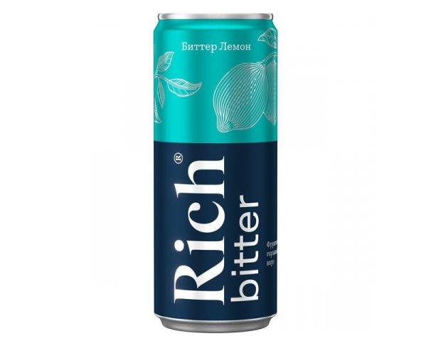 Вода газ. РИЧ Биттер лимон 330мл ж/б / интернет-магазин напитков Лоза в Улан-Удэ