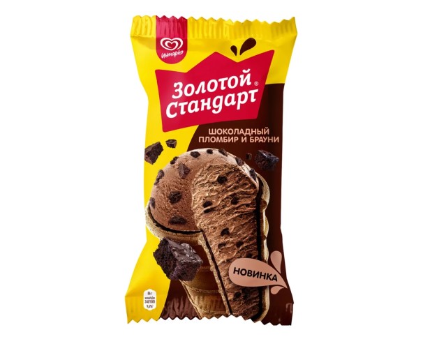 Мороженое ИНМАРКО ЗОЛОТОЙ СТАНДАРТ шоколад брауни арахис 445г БЗМЖ / интернет-магазин напитков Лоза в Улан-Удэ