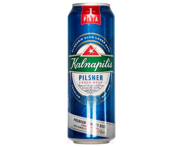 Пиво КАЛНАПИЛИС Пилснер светлое 5,0 % 568мл ж/б / интернет-магазин напитков Лоза в Улан-Удэ