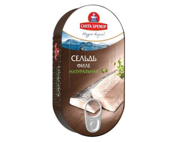 Сельдь САНТА БРЕМОР Атлантическая в масле 175г ж/б / интернет-магазин напитков Лоза в Улан-Удэ