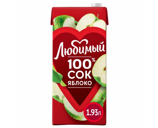 Сок ЛЮБИМЫЙ Яблоко осв 1,93л / интернет-магазин напитков Лоза в Улан-Удэ