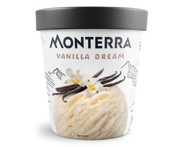 Мороженое МОНТЕРРА Ваниль 480мл БЗМЖ / интернет-магазин напитков Лоза в Улан-Удэ