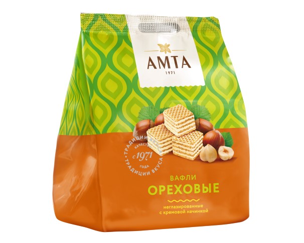 Вафельные кубики АМТА Ореховые 200г / интернет-магазин напитков Лоза в Улан-Удэ