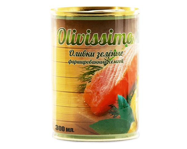 Оливки ОЛИВИССИМО с семгой 320мл ж/б / интернет-магазин напитков Лоза в Улан-Удэ