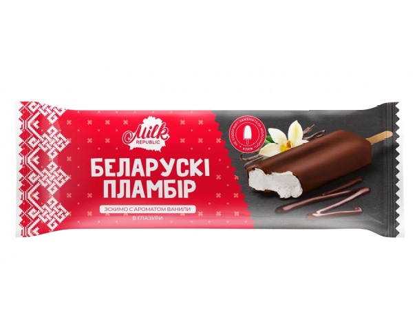 Эскимо БЕЛОРУССКИЙ ПЛОМБИР Ваниль в шок.глазури 80г БЗМЖ / интернет-магазин напитков Лоза в Улан-Удэ