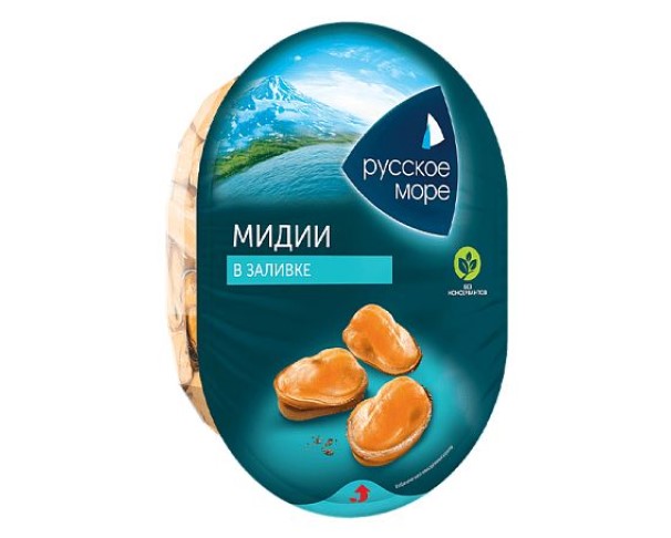 Мясо мидии РУССКОЕ МОРЕ в заливке 180г / интернет-магазин напитков Лоза в Улан-Удэ