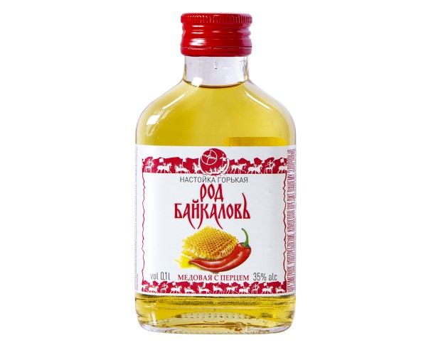Настойка горькая РОД БАЙКАЛОВЪ Медовая с перцем 35% 100мл / интернет-магазин напитков Лоза в Улан-Удэ