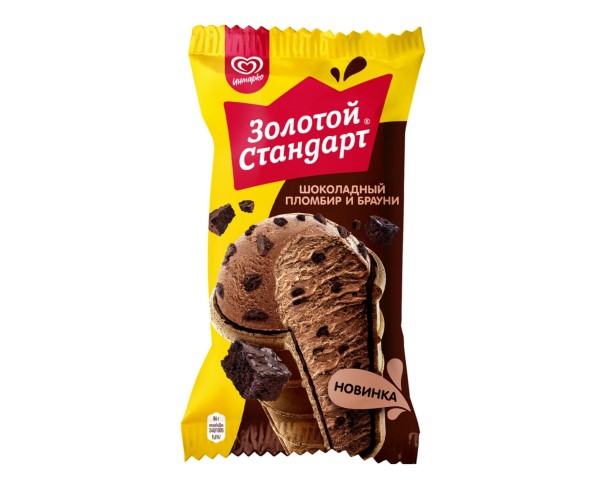 Мороженое ИНМАРКО ЗОЛОТОЙ СТАНДАРТ шоколад брауни 90гр в/ст БЗМЖ / интернет-магазин напитков Лоза в Улан-Удэ