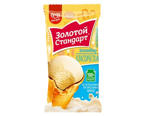 Мороженое ИНМАРКО ЗОЛОТОЙ СТАНДАРТ пломбир 95г в/ст БЗМЖ / интернет-магазин напитков Лоза в Улан-Удэ