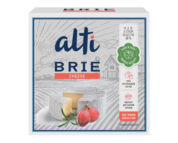 Сыр АЛТИ Бри пастеризованый 100г БЗМЖ / интернет-магазин напитков Лоза в Улан-Удэ