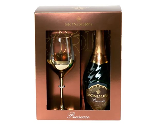 Вино игристое МОНДОРО Просекко сухое 11% 750мл + бокал п/у / интернет-магазин напитков Лоза в Улан-Удэ