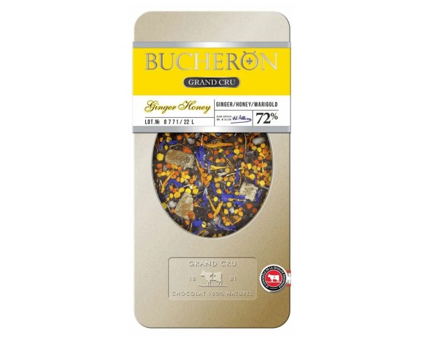 Шоколад BUCHERON Grand Cru горький имбирь/мед гран 100г ж/б / интернет-магазин напитков Лоза в Улан-Удэ