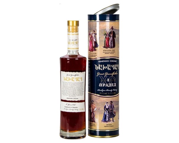 Коньяк ПРАДЕД КВВК 8 лет 40% 500мл туба / интернет-магазин напитков Лоза в Улан-Удэ