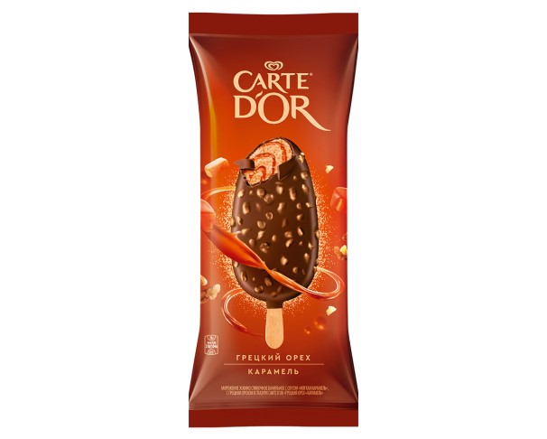 Эскимо КАРТ Д`ОР карамель/грецкий орех 70г БЗМЖ / интернет-магазин напитков Лоза в Улан-Удэ