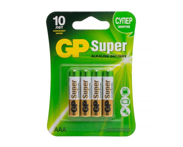 Батарейки GP LR-03 AAA 4шт / интернет-магазин напитков Лоза в Улан-Удэ
