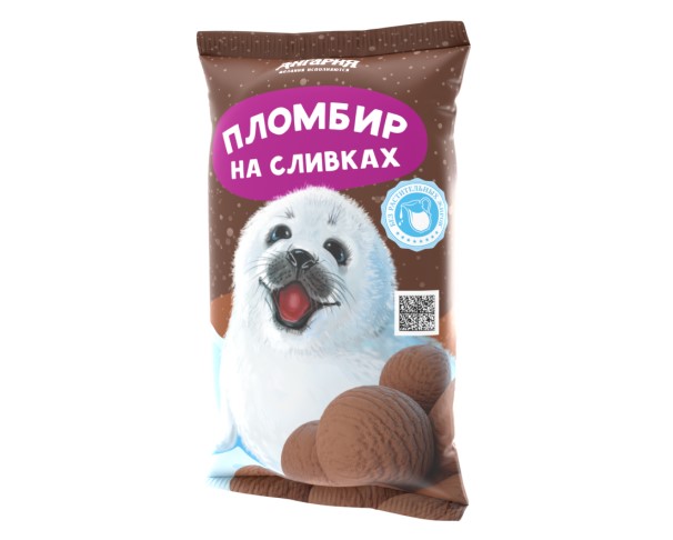 Мороженое АНГАРИЯ Пломбир на Сливках шоколад рулон 450г БЗМЖ / интернет-магазин напитков Лоза в Улан-Удэ