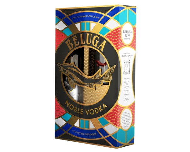 Водка БЕЛУГА Noble 700мл п/у + стакан хайбол / интернет-магазин напитков Лоза в Улан-Удэ