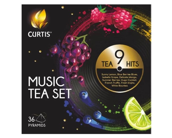 Чай КЁРТИС Мьюзик ассорти 45 пирамидок / интернет-магазин напитков Лоза в Улан-Удэ