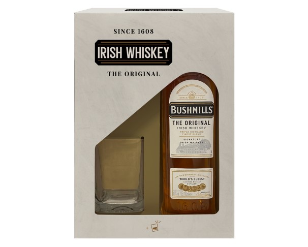 Виски БУШМИЛЛС Ориджинал 700мл + 1 стакан п/у / интернет-магазин напитков Лоза в Улан-Удэ