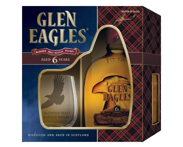 Виски ГЛЕН ИГЛС 6 лет 40% 700мл п/у + бокал / интернет-магазин напитков Лоза в Улан-Удэ