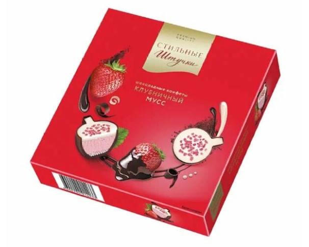Конфеты СТИЛЬНЫЕ ШТУЧКИ Клубничный мусс 104г / интернет-магазин напитков Лоза в Улан-Удэ
