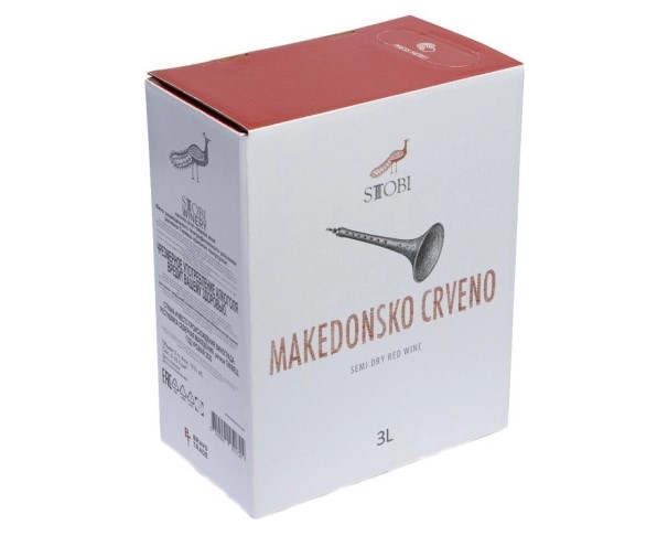 Вино СТОБИ Македонское красное полусухое 11% 3л т/п / интернет-магазин напитков Лоза в Улан-Удэ