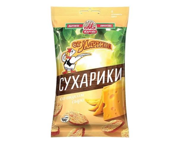 Сухарики ОТ МАРТИНА Сыр макси 60г / интернет-магазин напитков Лоза в Улан-Удэ