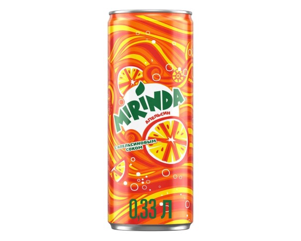 Вода газ. МИРИНДА Апельсин 330мл ж/б Китай / интернет-магазин напитков Лоза в Улан-Удэ