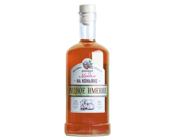 Настойка сладкая РОДНОЕ ИМЕНИЕ Миндаль на коньяке 21% 500мл / интернет-магазин напитков Лоза в Улан-Удэ