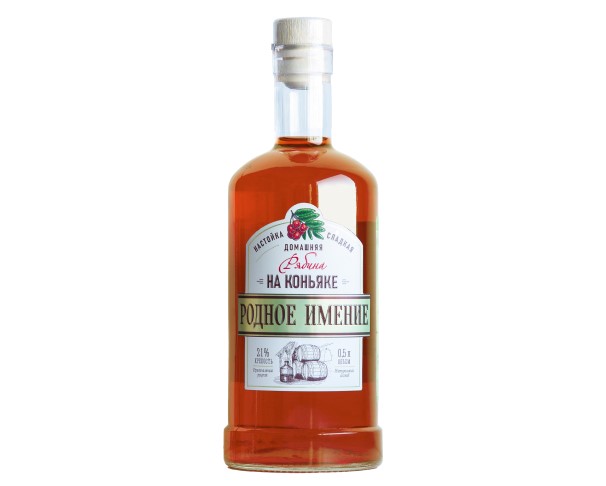 Настойка сладкая РОДНОЕ ИМЕНИЕ Рябина на коньяке 21% 500мл / интернет-магазин напитков Лоза в Улан-Удэ