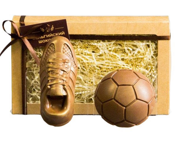 Набор шок фигурок ВЕК ШОКОЛАДА Кроссовок и мяч 150г / интернет-магазин напитков Лоза в Улан-Удэ