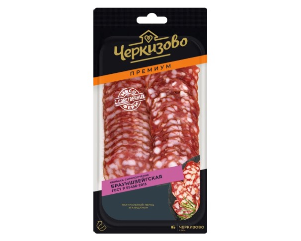Колбаса ЧЕРКИЗОВО Брауншвейгская с/к 85г нарезка / интернет-магазин напитков Лоза в Улан-Удэ