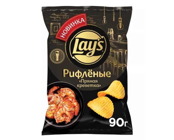Чипсы ЛЭЙС Пряная креветка 90г / интернет-магазин напитков Лоза в Улан-Удэ