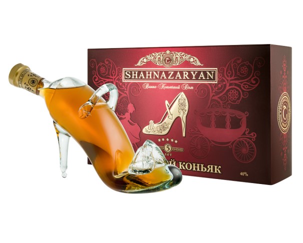 Коньяк ПЯТЬ ЗВЕЗД 5 лет Туфля (Шахназарян) 40% 250мл п/у / интернет-магазин напитков Лоза в Улан-Удэ