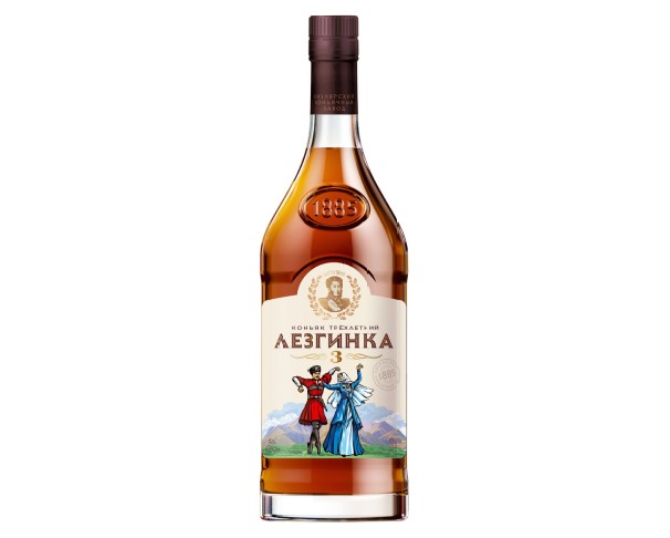 Коньяк ЛЕЗГИНКА трехлетний 40% 100мл / интернет-магазин напитков Лоза в Улан-Удэ