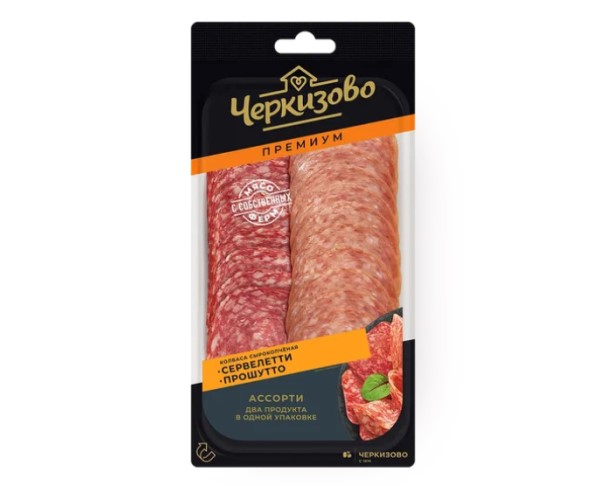 Колбаса ЧЕРКИЗОВО Сервелетти  прошутто с/к 85г нарезка / интернет-магазин напитков Лоза в Улан-Удэ