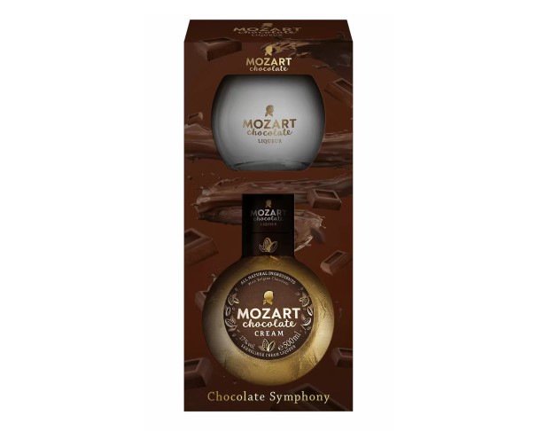 Ликер МОЦАРТ Чоколейт Крим эмульс. 17% 500мл п/у + бокал / интернет-магазин напитков Лоза в Улан-Удэ
