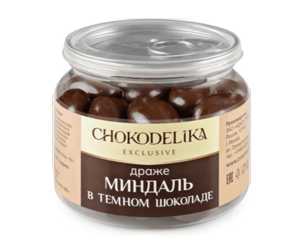 Драже ШОКОДЕЛИКА Миндаль в темном шок 90г / интернет-магазин напитков Лоза в Улан-Удэ