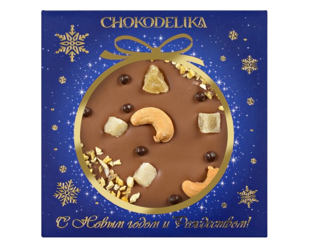 Шоколад ШОКОДЕЛИКА молочный Кешью/Ананас/Апельсин 75г / интернет-магазин напитков Лоза в Улан-Удэ