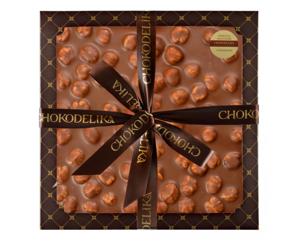 Шоколад ШОКОДЕЛИКА молочный с фундуком 250г / интернет-магазин напитков Лоза в Улан-Удэ