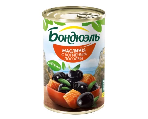 Маслины БОНДЮЭЛЬ Охибланка с лососем 314г / интернет-магазин напитков Лоза в Улан-Удэ